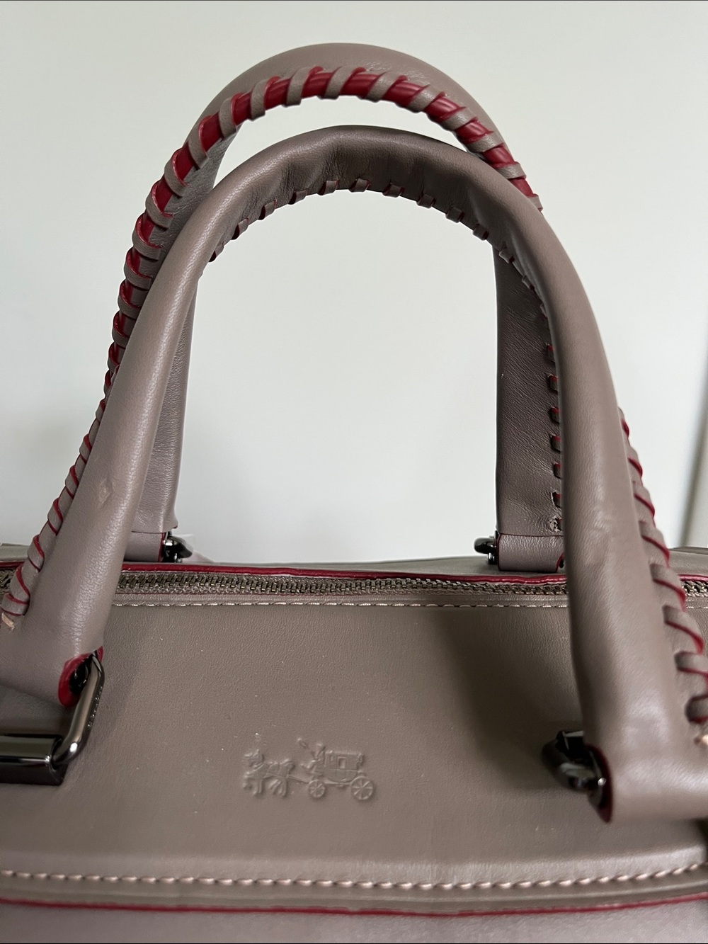 NWT Coach 1941 Ace Satchel Bag 75th Anniversary Gray Whipstitch Limited Edition - Picture 8 of 17